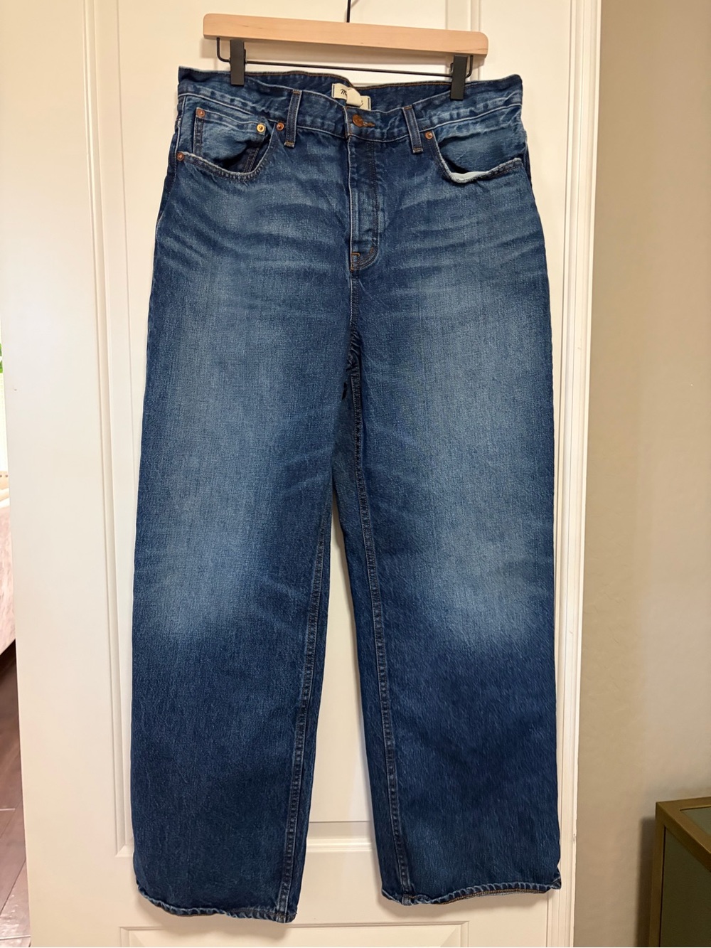 Viral 💙 Madewell The Low Slung Baggy Jeans Wide Leg Low Rise Trendy Denim 💙